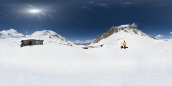 Thorung La, Nepal (5416 m above sea level) panorama