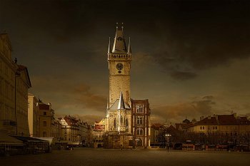 Old town hall, Prague panorama